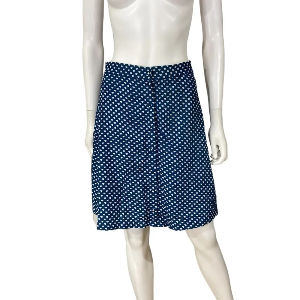 A-Line skirt Navy Blue with White Cherry 🍒
